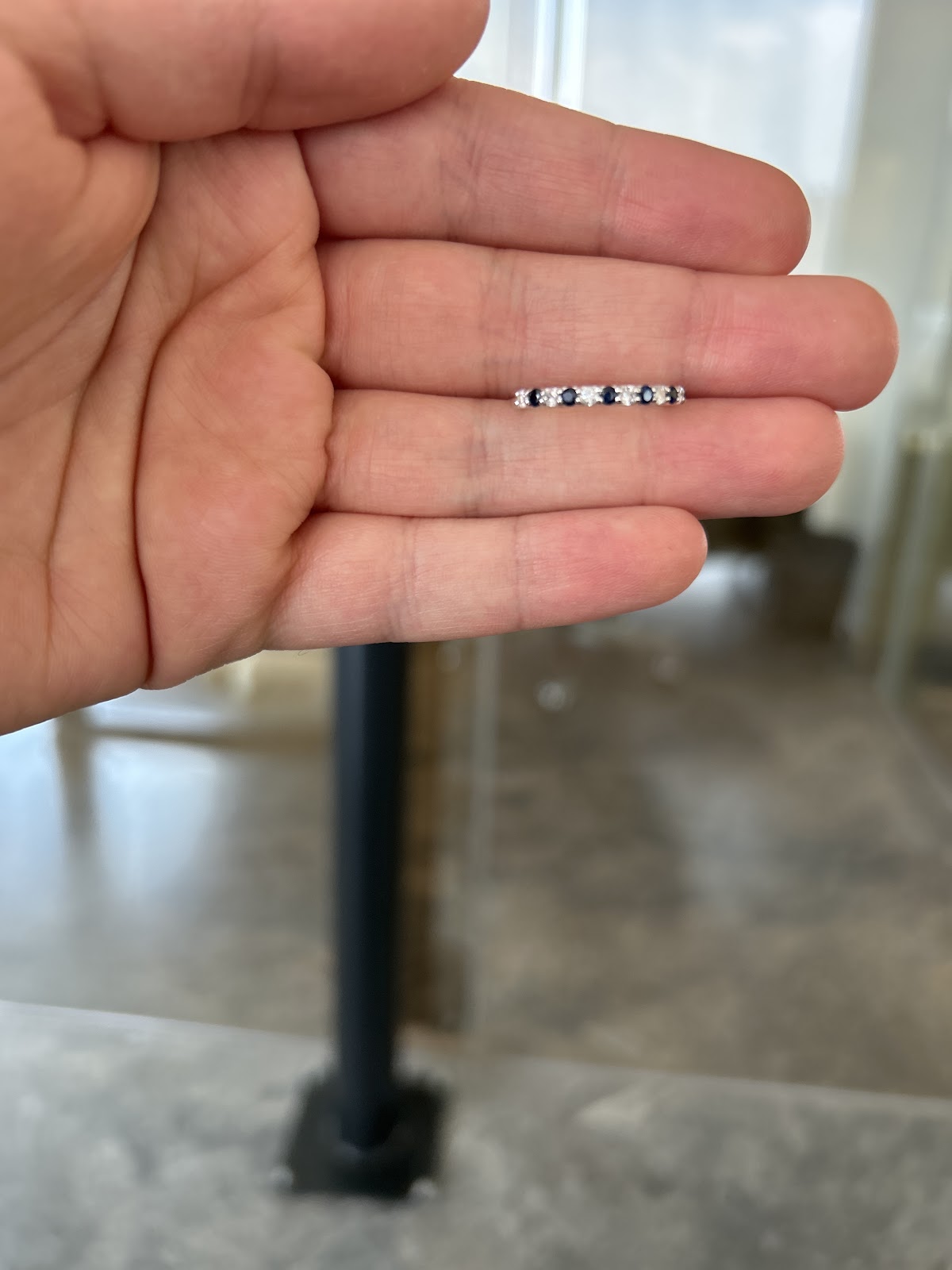 Anillo Churumbela de Diamante y Zafiro